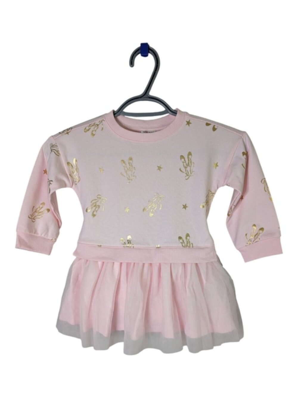 Janie and Jack Ballet Slipper Dress Dainty Pink Ballet Slipper Size 18-24 months